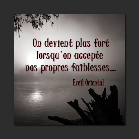 On devient plus fort lorsqu'on accepte nos propres faiblesses - Eveil Oriental