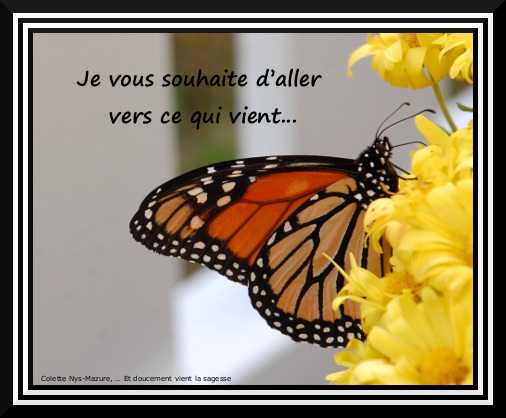 Je vous souhaite d'aller vers ce qui vient