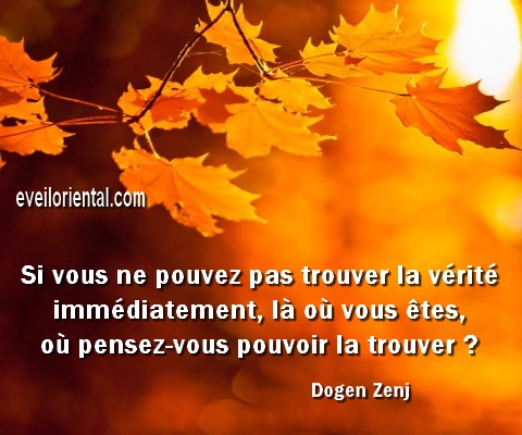 La vérité est ici et maintenant !